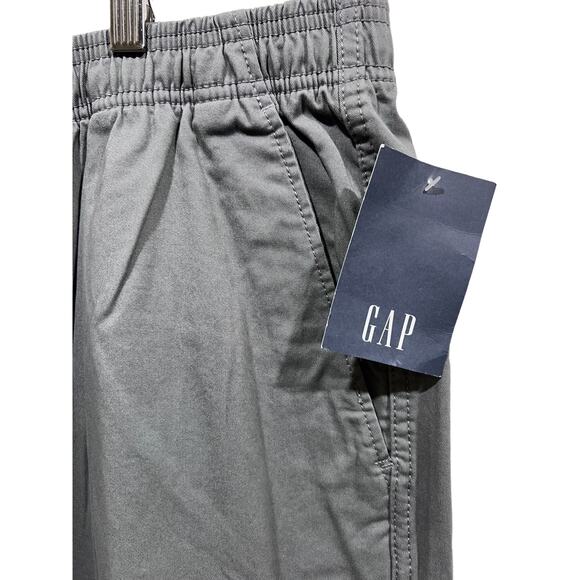 Gap Shorts Mens XXL 2XL 7" PullOn Gray Twill Stretch Chino Drawstring Casual NEW - Picture 7 of 11
